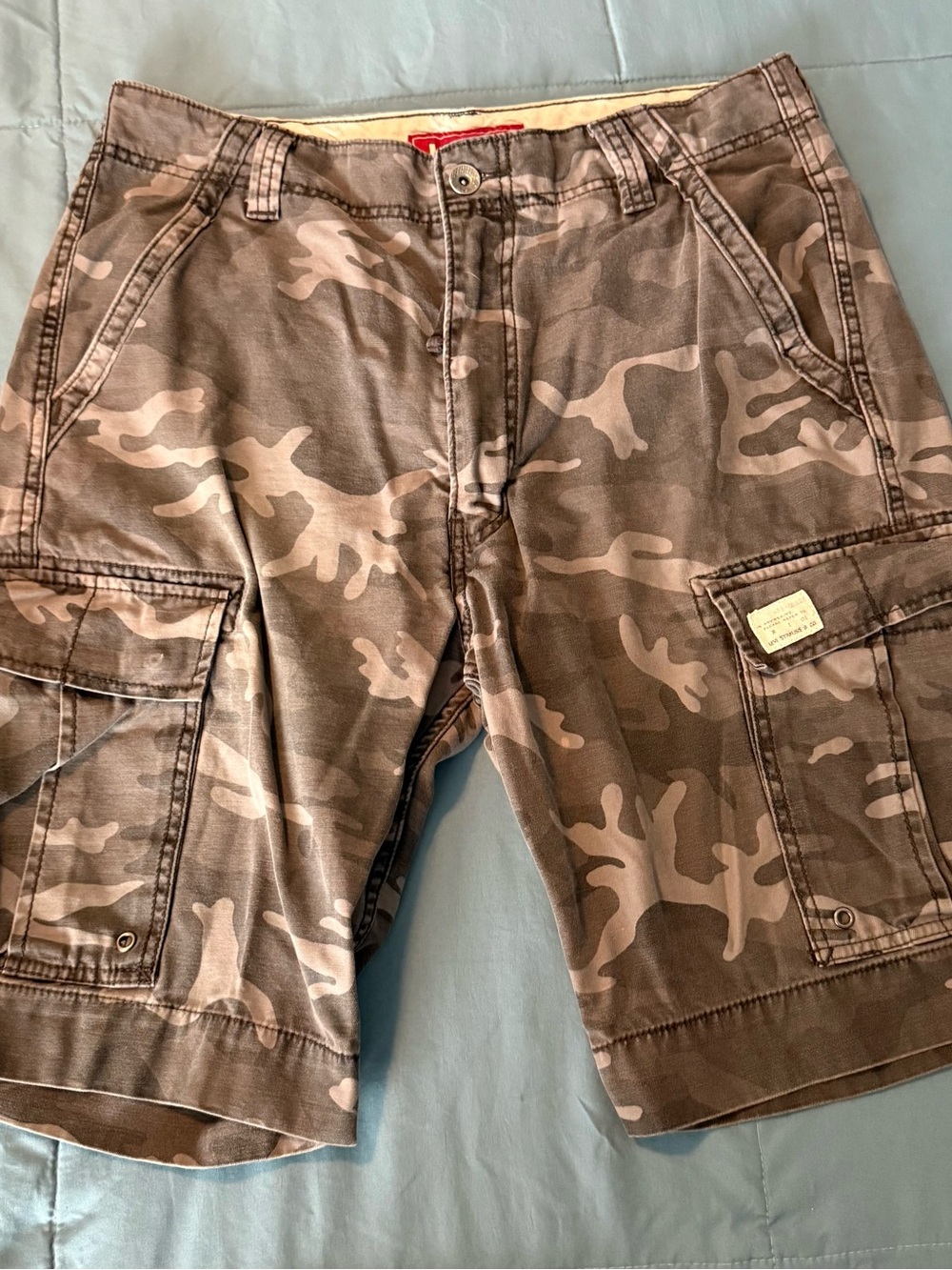 Levi's Gray Camo Cargo Shorts